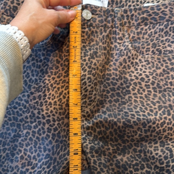 Frame Le Crop Mini Coated Bootcut Jeans in Leopard | Size 31 - Picture 5 of 5